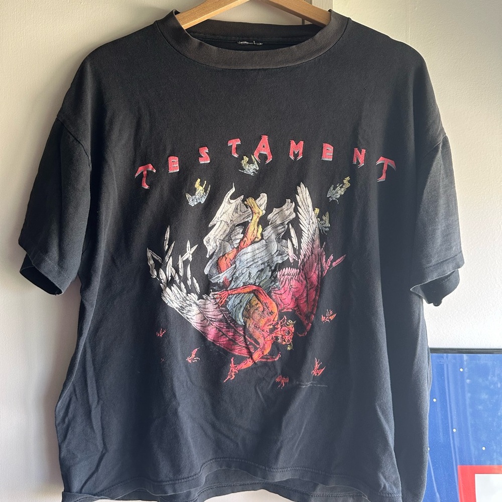 Vintage testament shirt fits M Tagless rock tee t-shirt rock&roll